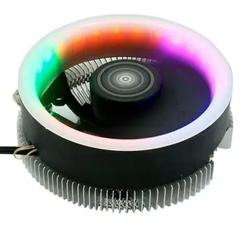 

Q2 100mm CPU Cooler Fan Colorful Lighting 3 Pin Cooling Radiator for Intel/AMD Compression Technology Larger Contact Area
