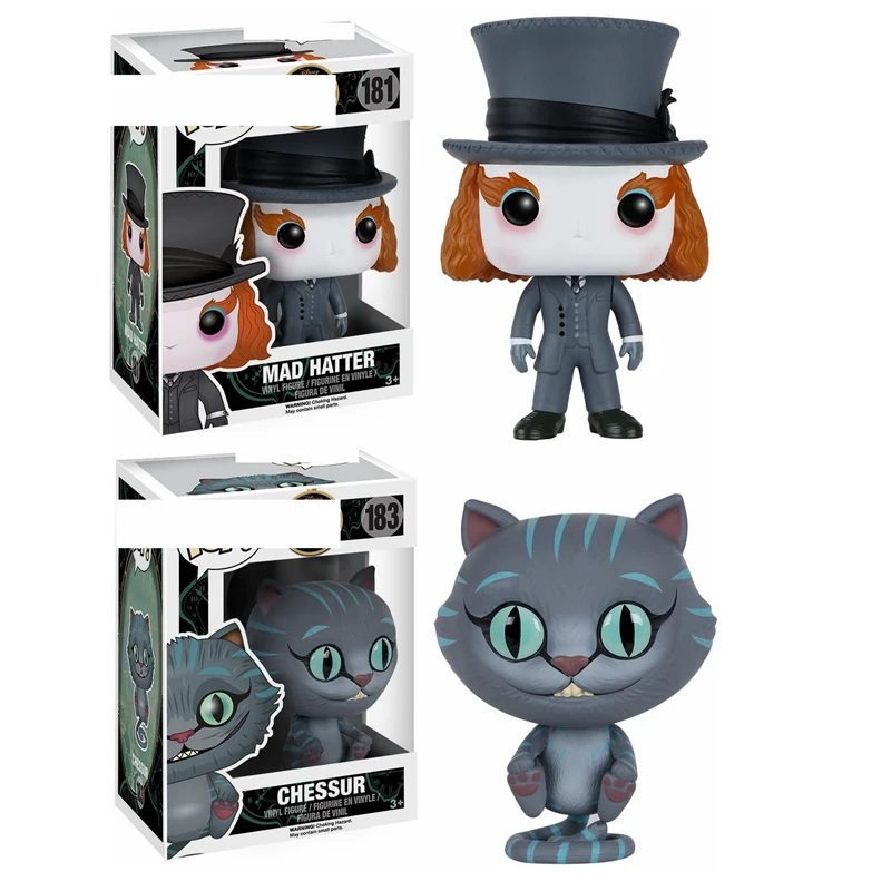 Funko pop Alice in Wonderland Chessur Cat Mad Hatter фигурки модель игрушки|Игровые и трансформеры| |