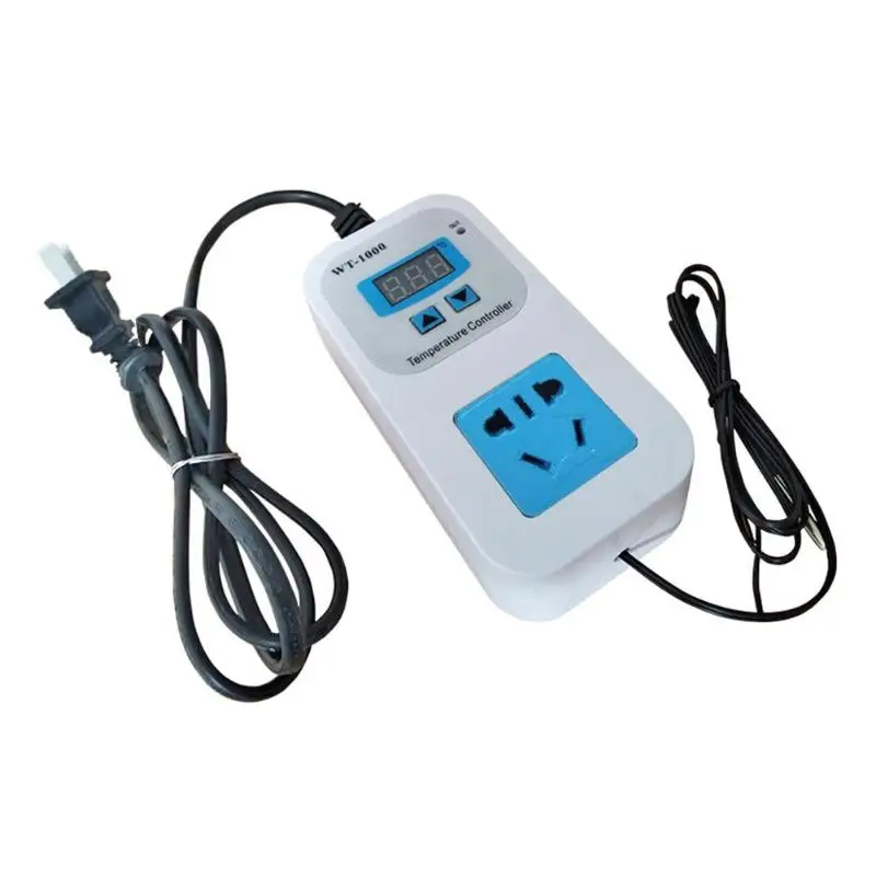 WT-1001 AC 110-220V Цифровой термостат регулятор температуры микрокомпьютер розетка Электрооборудование