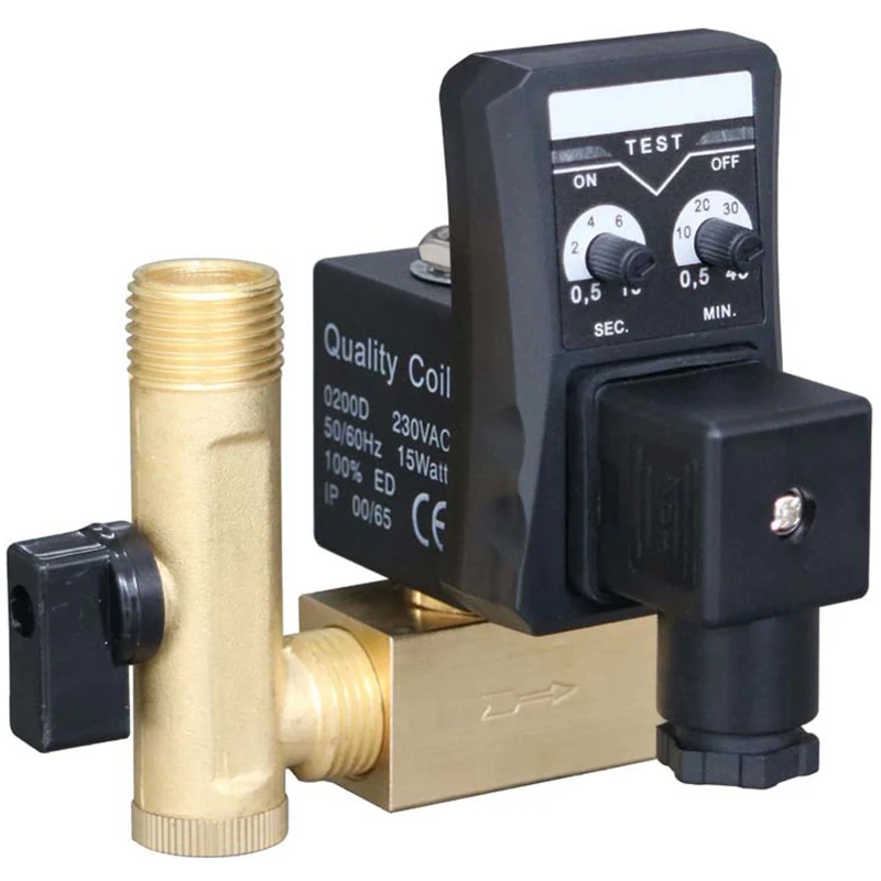 

1/2 Inch Dn15 Electric Timer Auto Water Valve Solenoid Electronic Drain Valve For Air Compressor Condensate