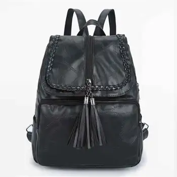 

2020 new fashion all-match women's backpack leisure travel pu soft leather personality Xiaoxin new backpack female bag