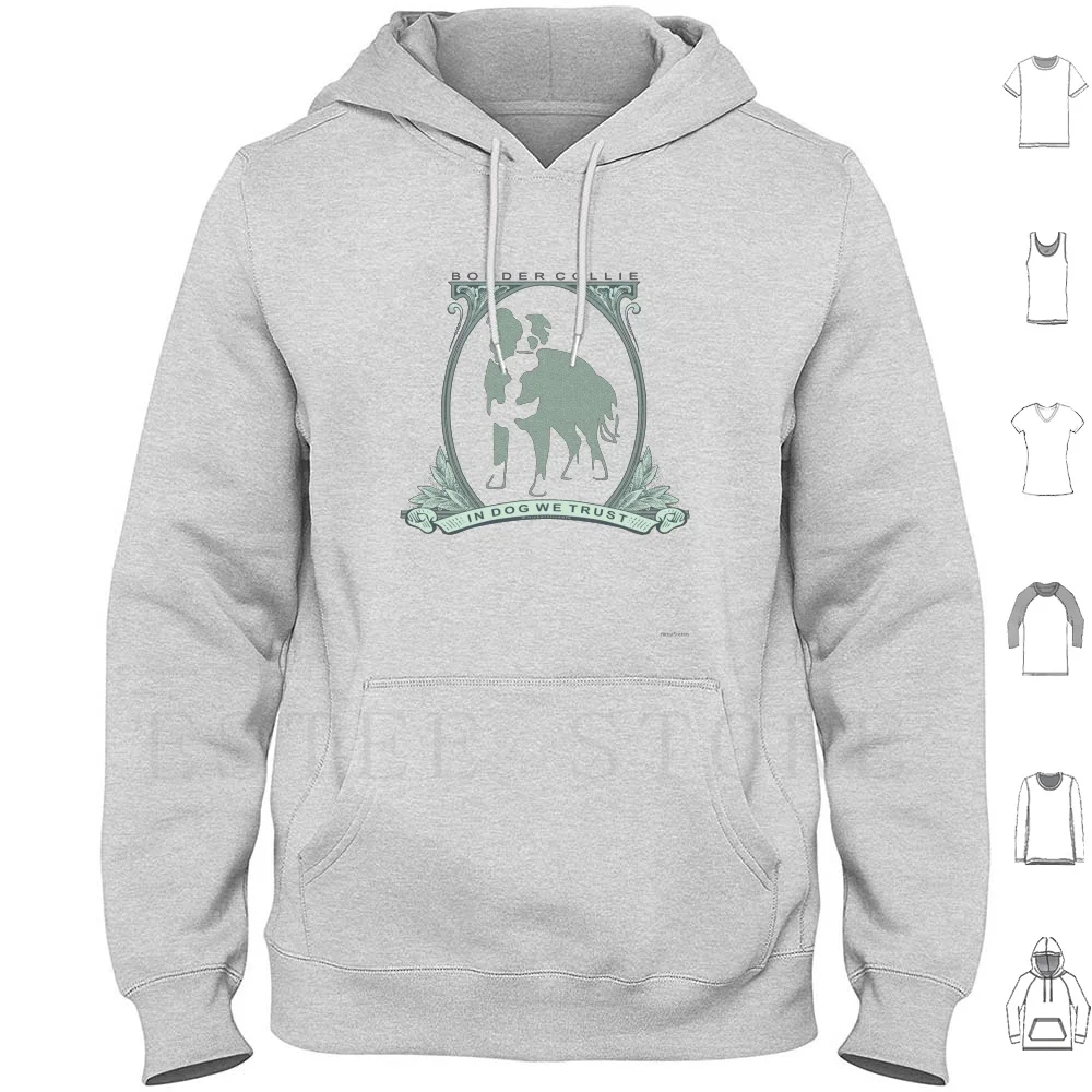 

In Dog We Trust | Border Collie | On Hoodies Long Sleeve Border Collie Border Collies Border Collie Dogs Border Collie