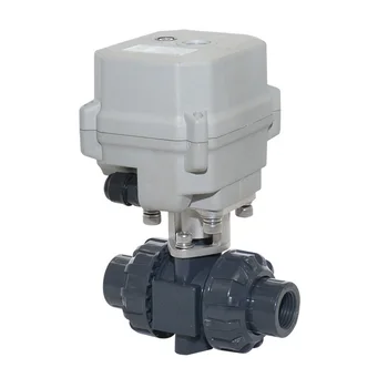 

UPVC 1/2''-2'' BSP/NPT 2 Way Motorized Ball Valve 110-230VAC DN15-DN50 Full Bore Electric Actuator Valve With Manual Override