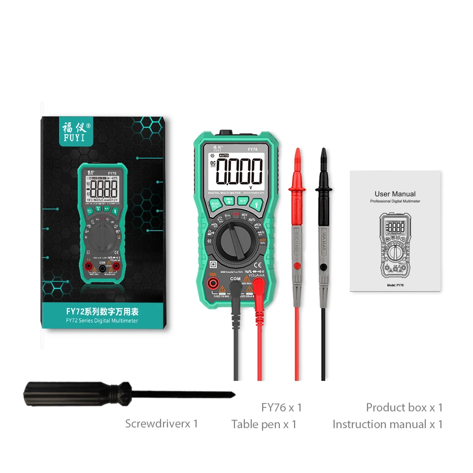 6000 counts Multimeter NCV Digital Multimeter True-RMS Auto Ranging AC/DC Voltage Meter Multimetro Digital Multimetr Voltmeter