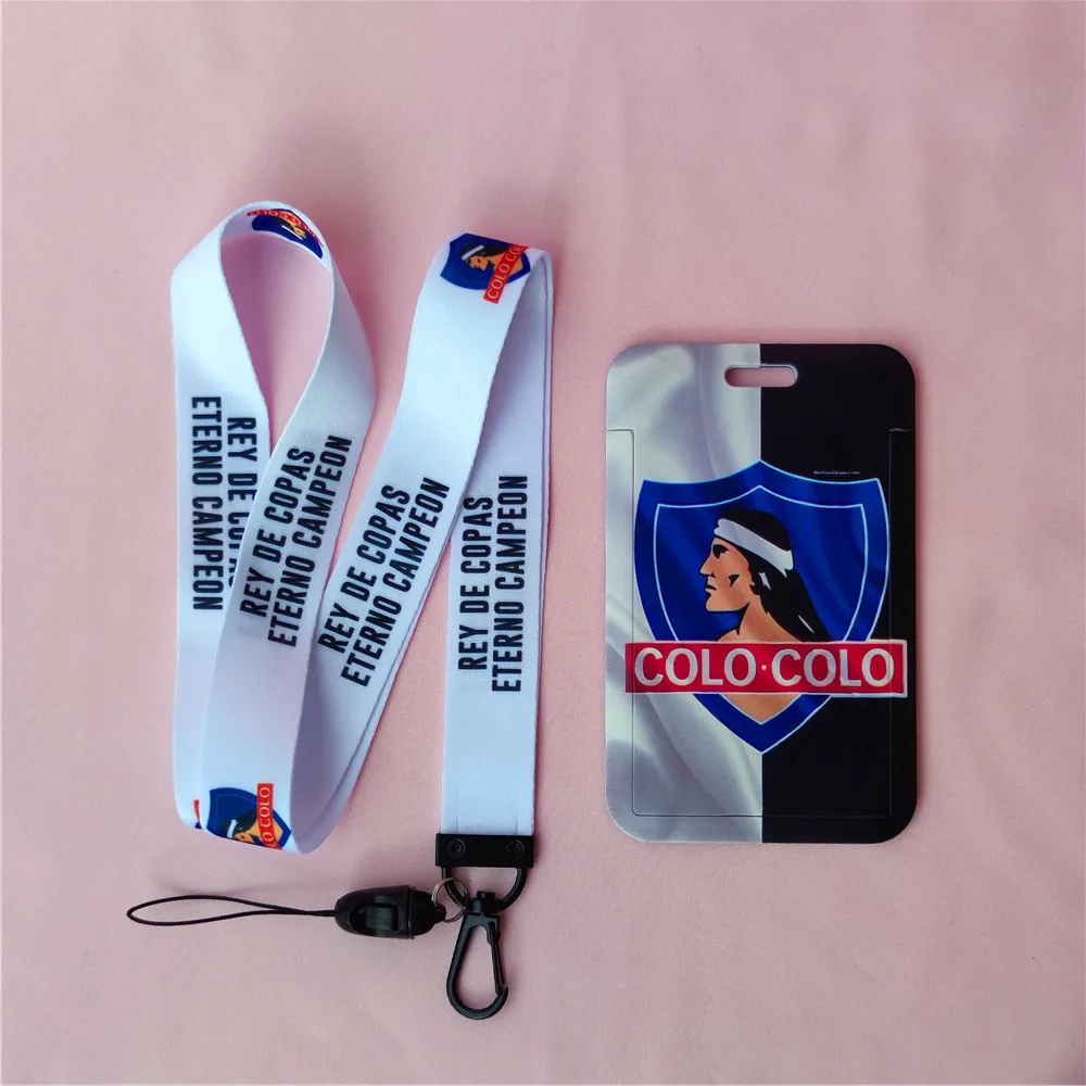 Chile Football Club Series Lanyard Namenskartenhüllen Colo Colo Ausweishalter Studenten Bus Kartenetui Besuchstür Identitätsabzeichen – Detail 1