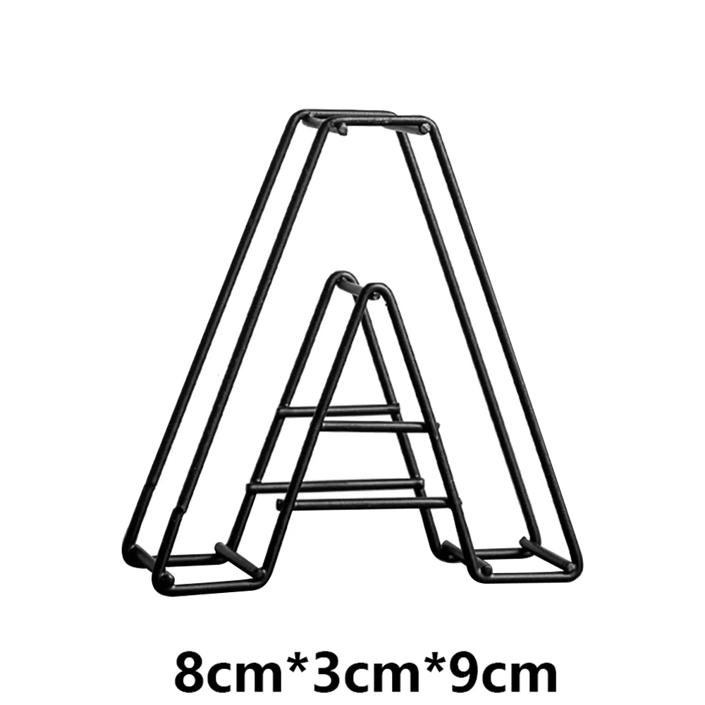 Промышленный стиль кованого железа Алфавит дверная табличка металлический полый буквенный Знак Домашний Декор кафе украшение для фотосессии вечерние принадлежности - Цвет: A
