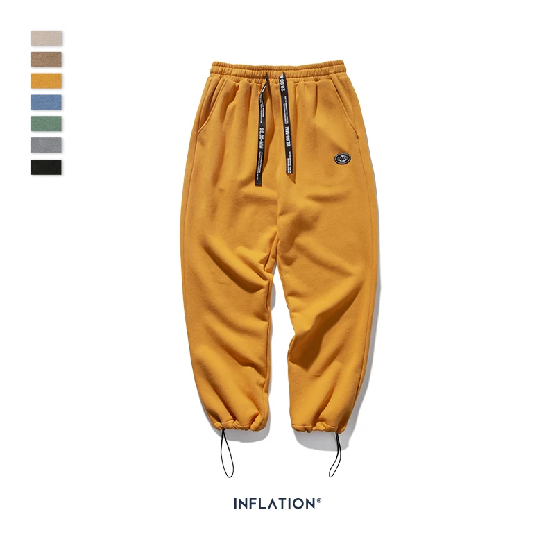 INFLATION DESIGN Super Loose Fit Men Sweatpants In Pure Color Loose Fit Retro Style Mens Sweatpants Street Wear Men Pants 93402W plus size harem pants Harem Pants