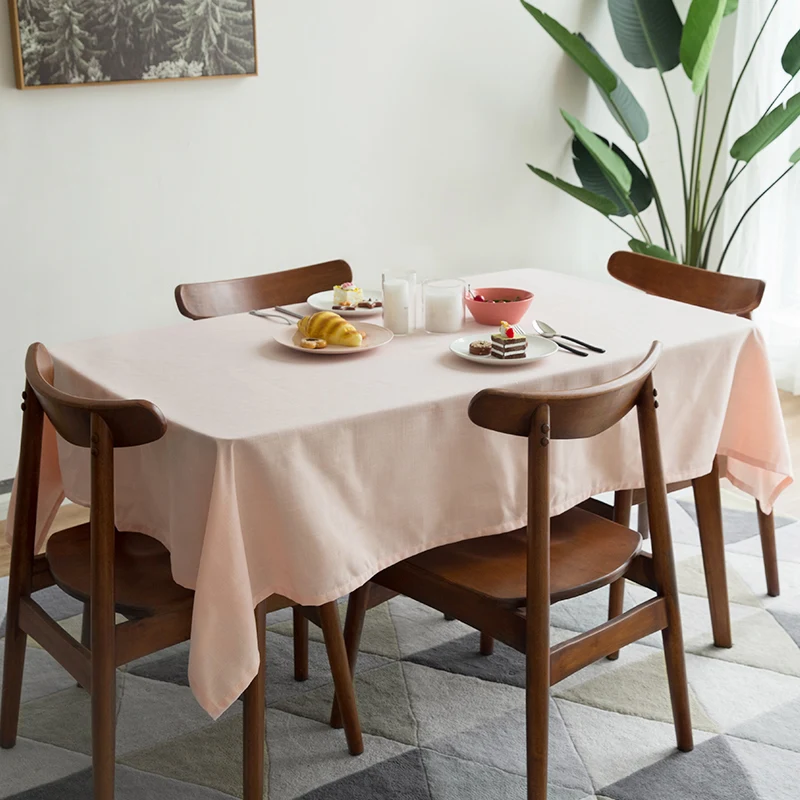 Льняная скатерть для кухонного стола разноцветная однотонная декоративная Водонепроницаемая маслостойкая плотная прямоугольная скатерть для чайного стола - Цвет: H Style