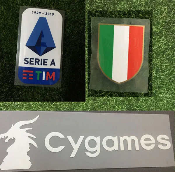 Силиконовая Серия A патч и Scudetto патч с белым красным Cygame спонсор футбольная нашивка - Цвет: FULLSETII