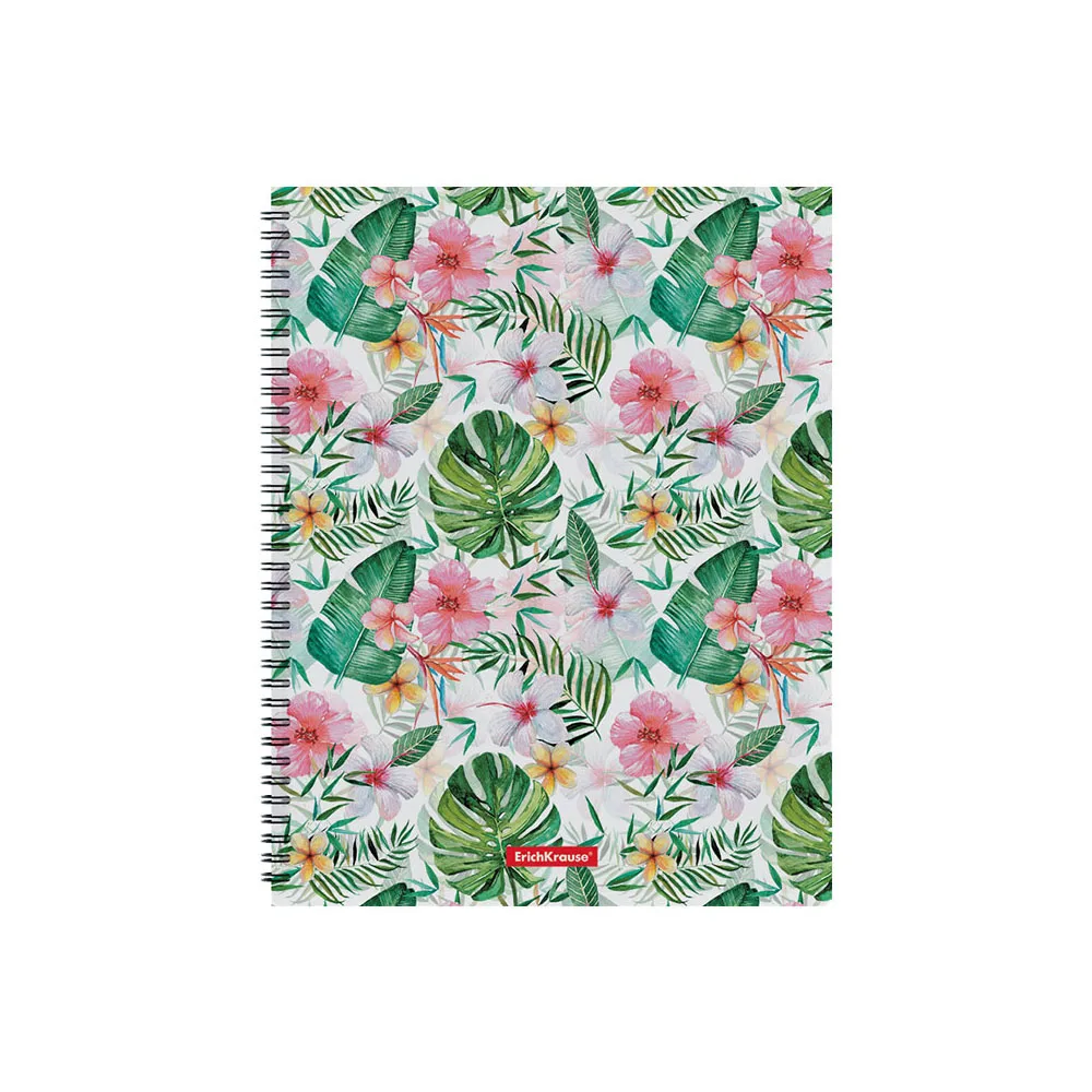 Папка файловая пластиковая на спирали ErichKrause Tropical Flamingo Nature Cactus Flora Tropics 20