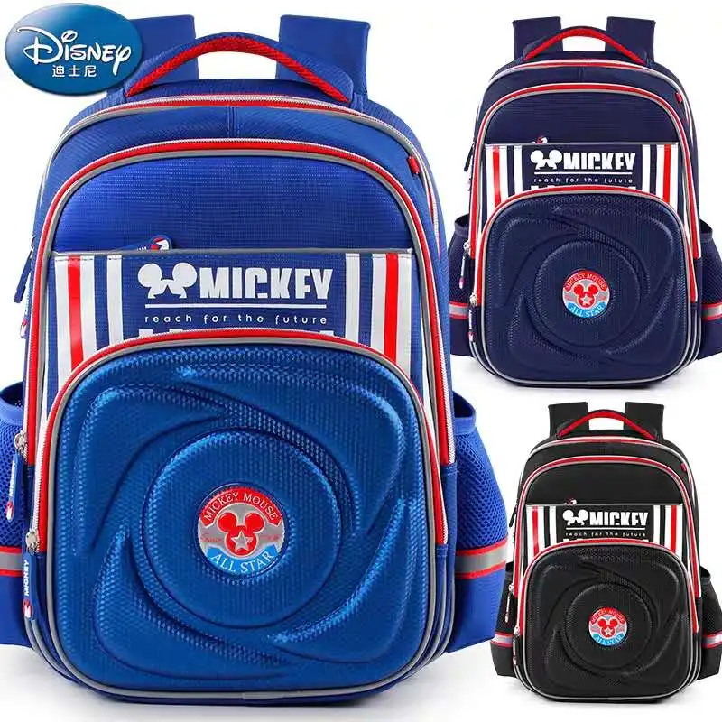 disney-mickey-girls-boys-school-bags-3d-cartoon-orthopedic-breathable-backpack-age-8-12-years-primary-school-grade-1-5-boys-gift