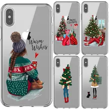 Счастливого Рождества год чехол для iPhone X 8 7 6 6s 5S SE VOGUE кофе женщина Мягкий ТПУ чехол для iPhone XR XS MAX Xs 11 Pro Max