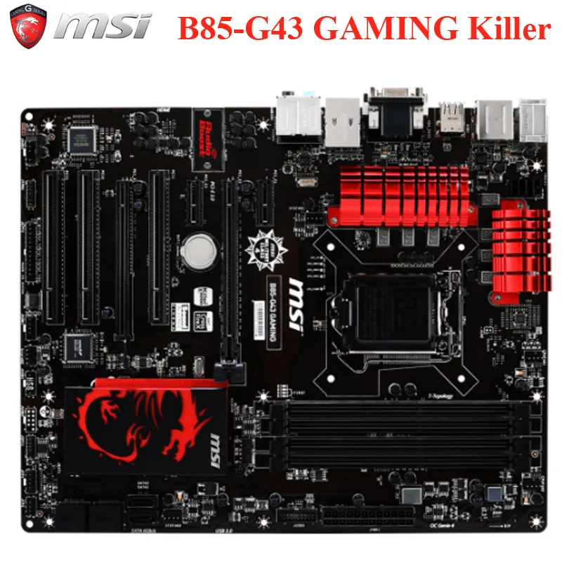 MSI B85-G43 игровая оригинальная материнская плата DDR3 LGA 1150 USB2.0 DVI HDMI VGA 32 Гб B85 i3 i5 i7 B85 б/у настольная материнская плата