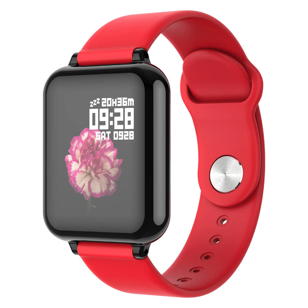 B57 Smart Watch Sports for iphone Smartwatch Watches Heart Rate Monitor Blood Pressure Functions With Watchband Charging Cable