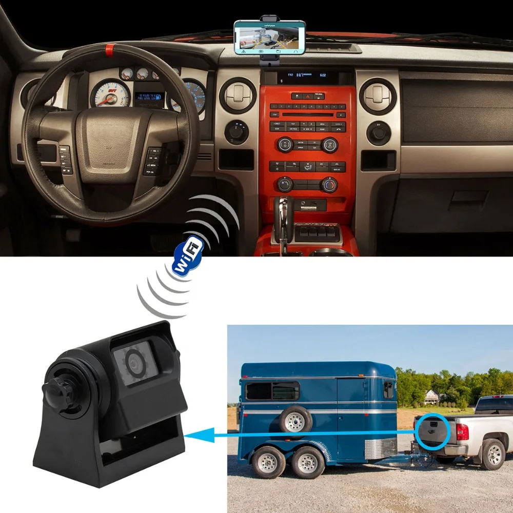WiFi Magnetic Hitch Wireless Backup Camera 3