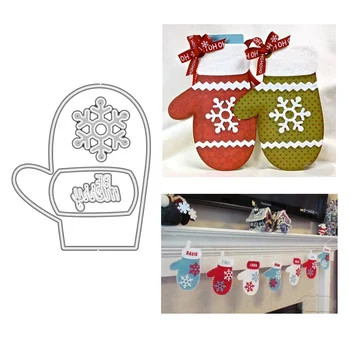 

New 2020 Metal Cutting Dies and Scrapbooking For Paper Making Merry Gloves Embossing Frame Card Craft No Stamps