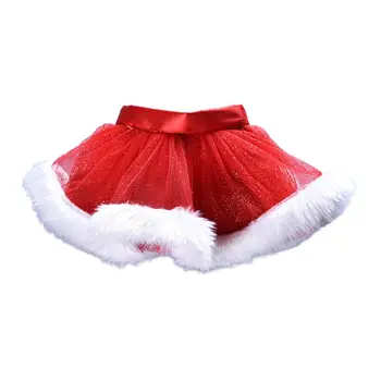

Kids Girls Net Yarn Sequins Tulle Mini Tutu Skirt Chritmas Theme Princess Skirt