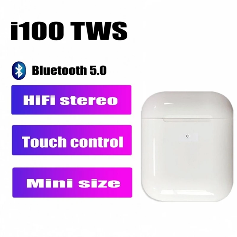 I100 TWS наушники+ сенсорный экран Управление+ Беспроводной зарядка Bluetooth 5,0 гарнитура i10 i20 PK w1 h1 чип i3000 i9000 i500 i80 i20 TWS tws true fone de ouvido bluetooth noise cancelling true wireless earbuds