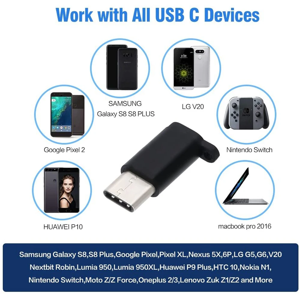 Адаптер Otg Type c Φ к Micro USB адаптер Женский конвертер для Xiaomi mi 10 pro Samsung Note plus Usb C
