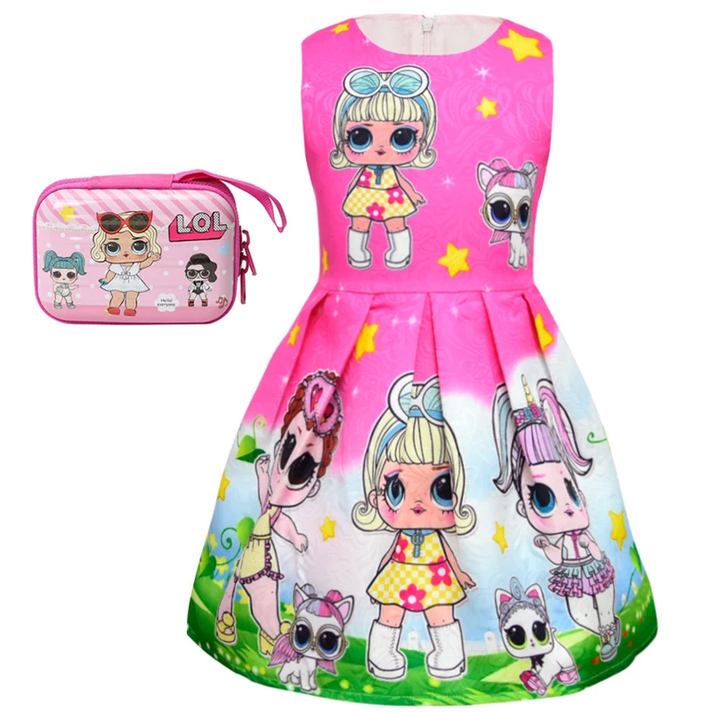 Летняя детская одежда, платье принцессы с принтом в виде животных, Повседневные Вечерние платья без рукавов из хлопка для девочек на Рождество