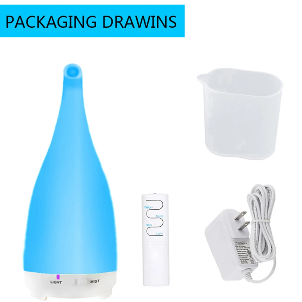 Aroma Diffuser 220ml Remote Control Essential Oil Air Humidifier Vaporizer 7Color Changing Lights BPA Free Air Freshener Bedroom