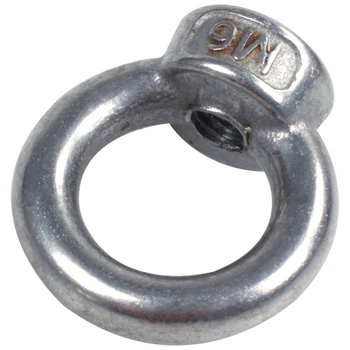 

10 pcs Hex screw eyebolt bolt eyebolt silver M6 6mm