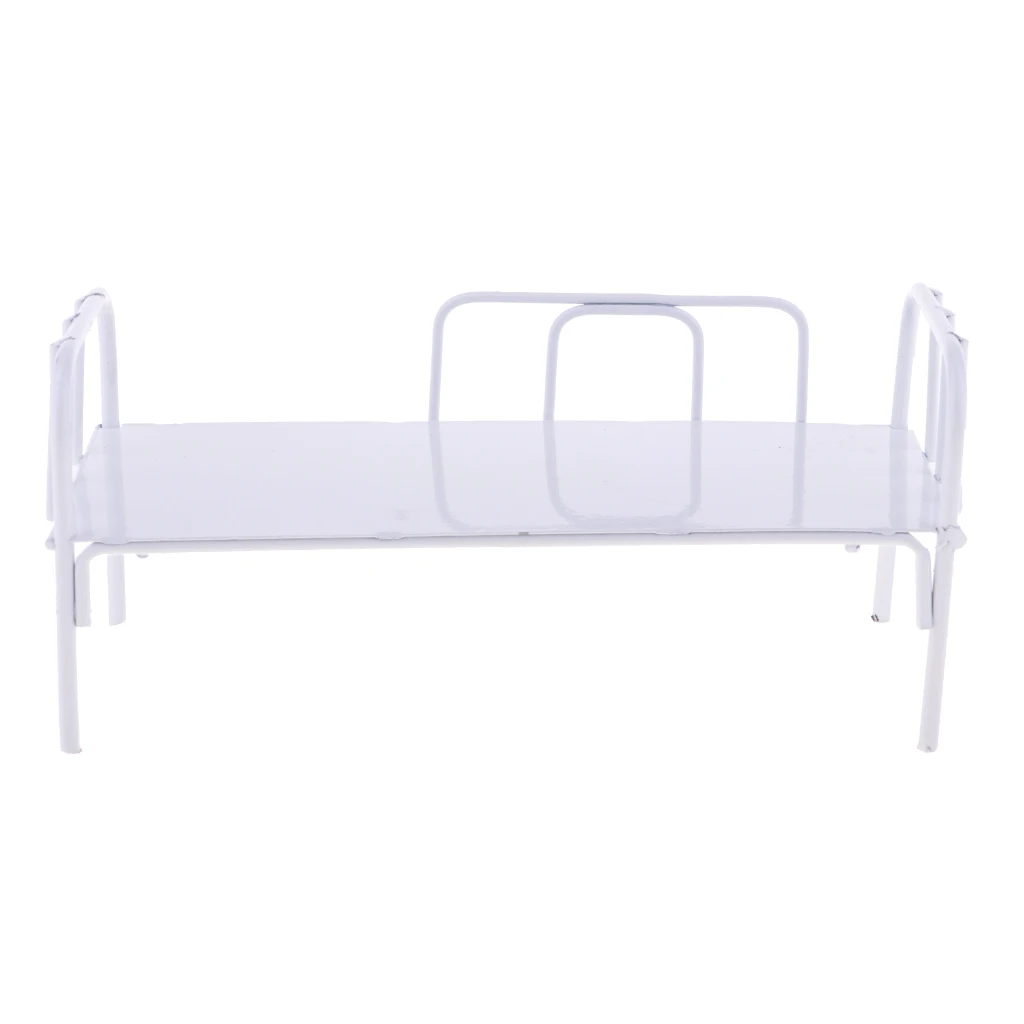 High Quality Single Metal Dormitory Bed For 1/6 Scale Dollhouse Accessory