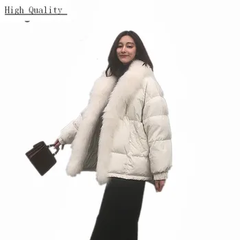 

Winter Jacket Women New Parkas Thick Down Cotton Padded Coat Big Fur Collar Ladies Warm Tops Chaqueta Mujer LWL895
