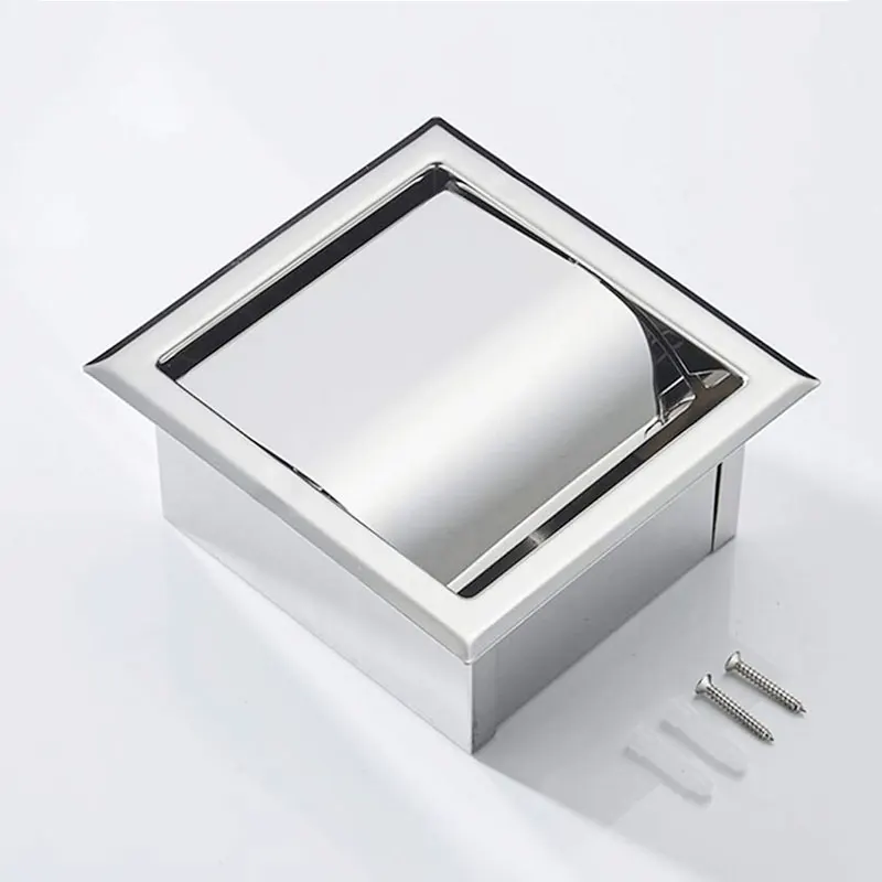 Bathroom Embedded Toilet Paper Holder Wall-Mounted Roll Dispenser toilet paper holder toilet paper rack toilet roll holder tissue holder
