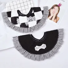 Детские вещи на 360 градусов, хлопковые детские слюнявчики с кружевом, Слюнявчики для маленьких девочек, накладные детские слюнявчики с воротником, милый шарф для новорожденных, слюнявчики