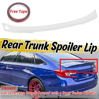 

New 10th White/Black/Blue Car Rear Trunk Boot Lip Spoiler Wing Lid ABS Tail Wing For Honda For Accord 10th 4Dr Sedan 2018-2020