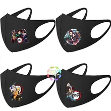 Губчатая маска для лица Kimetsu No Yaiba Kamado Tanjirou Nezuko Zenitsu Giyuu, велосипедная маска против пыли, многоразовые аксессуары для косплея