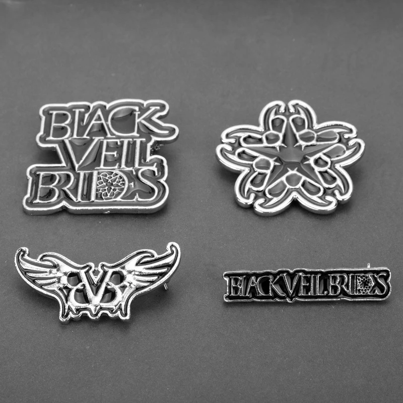 Black Veil Brides Pins Bvb Logo Emo Steampunk Gothic Band Merch Pins For Collar Bag Clothes Lapel Pin Badge Gift Corsage Brooches Aliexpress