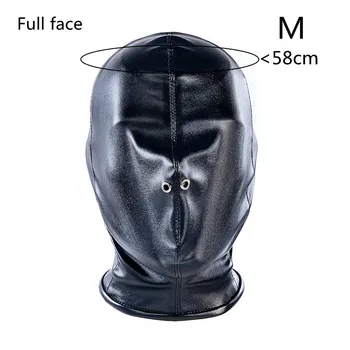 Adult SM Exotic Accessories of 4 Style Leather Bondage Hood Sex Toys with Open Mask for Men Women Fetish BDSM Flirting Game Tool 2