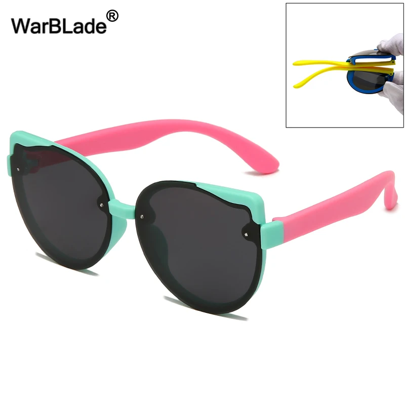 WarBlade Retro Polarized Kids Sunglasses Children Cat Eyes Sun Glasses Fashion Boys Girls Baby Outdoors Goggle UV400 Eyewear polarized sunglasses kids sunglasses