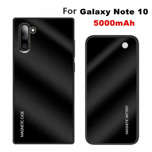 5000 мАч чехол для внешнего магнитного аккумулятора для samsung Note 10, беспроводной зарядный внешний аккумулятор, чехол для samsung Galaxy Note 10 Plus - Цвет: For Note 10