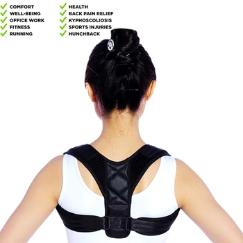 

Adjustable Back Care Posture Corrector Clavicle Brace Shoulder Support Strap Unisex Improve Sit Walk Prevent Slouching 2 Styles