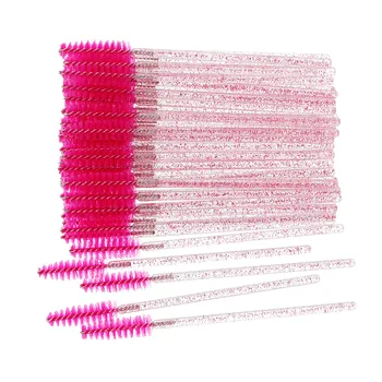 

Disposable Eyelash Bruhes 50 Pcs/Pack Crystal Eyelash Makeup Brush Diamond Handle Mascara Wands Eyelash Extension Tool