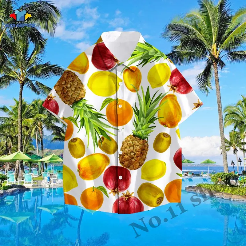 3D Mens Hawaiian Fruit Pineapple Watermelon Shirt Male Casual Camisa Masculina Printed Beach Shirts Short Sleeve Brand Clothing 3D Mens Hawaiian Fruit Pineapple Watermelon Shirt Male Casual Camisa Masculina Printed Beach Shirts Short Sleeve Brand Clothing