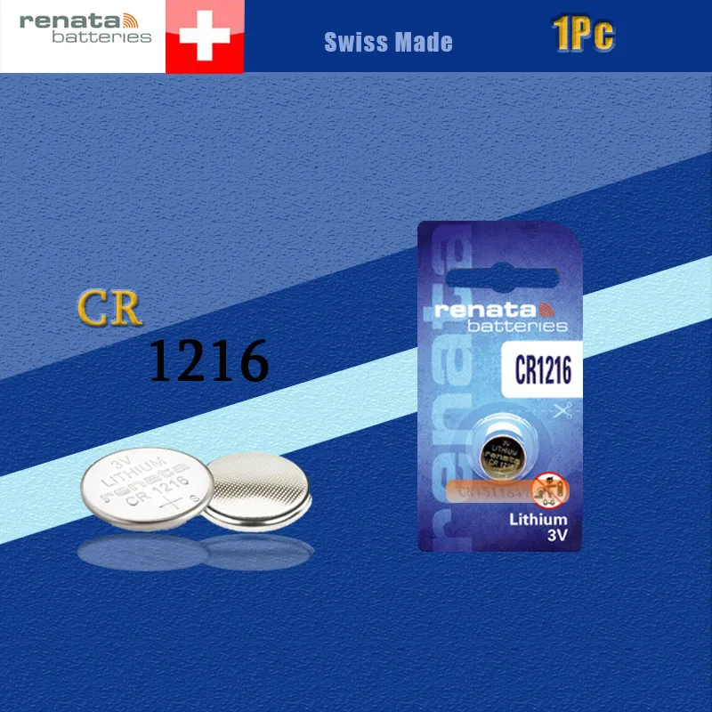 Free shipping renata lithium Battery CR1216 3V %100 original brand 1216 battery | Электроника