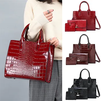

3Pcs elegant Ladies original handBag Fashion Composite Bag Single Shoulder Crossbody Handbag Phone Bag For Women Girls exquisite