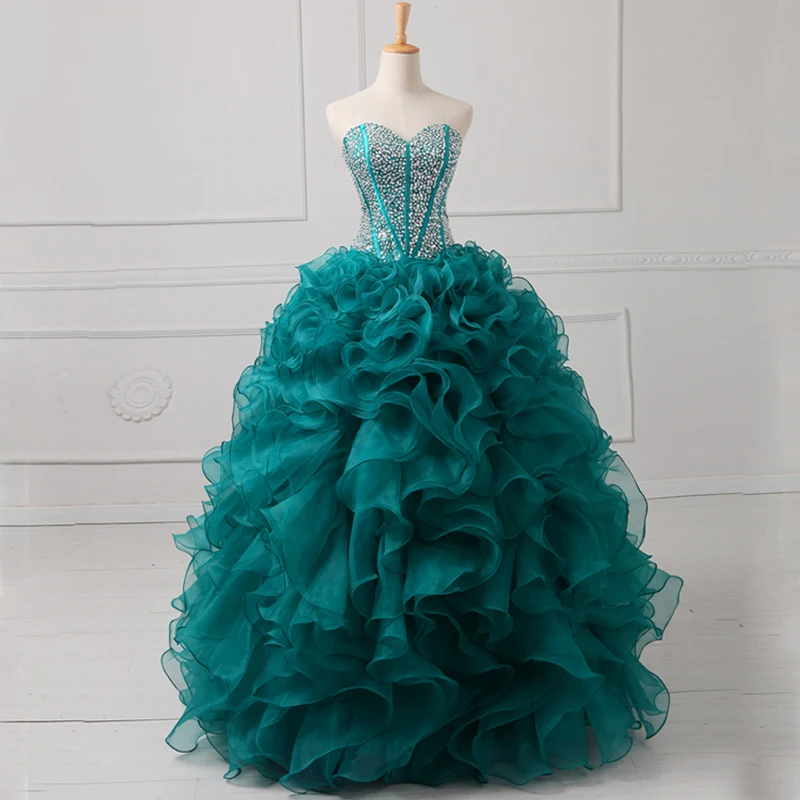 Quinceanera Dresses Beaded Sweetheart 2 in 1 Detachable Sweet 16 Dress Ball Gown Designer