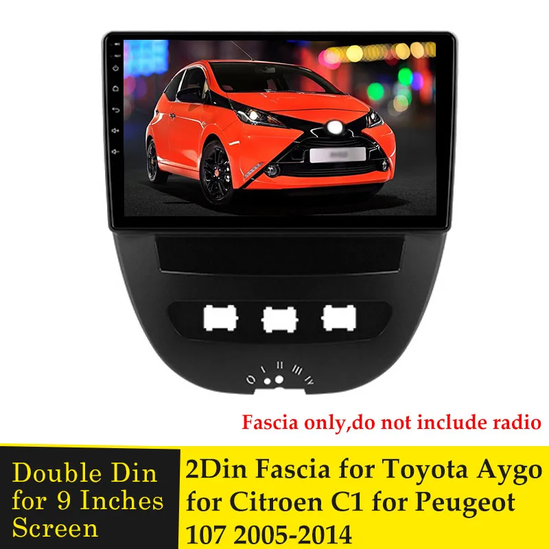 10 1 дюймовая Автомобильная панель Fascia приборной панели адаптера для CITROEN C1 TOYOTA Aygo