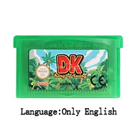 DK 32 бит видеоигры картридж Консоли Карты Donke Kong серии США/ЕС Версия для nintendo GBA - Цвет: DK
