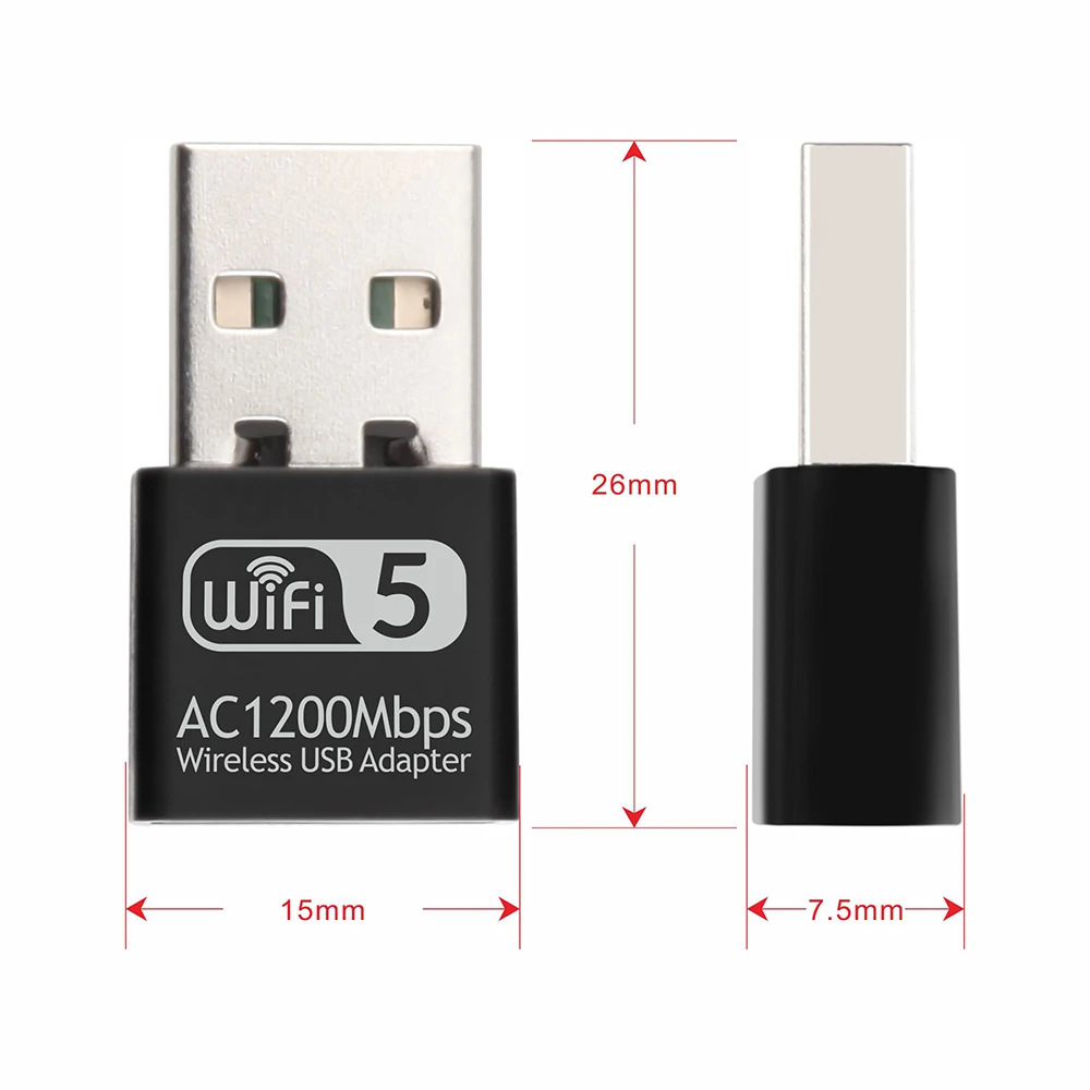 WIFI6 /Wifi5 USB AX1800 Wireless-AX Adapter 2.4/5Ghz Wireless External Receiver Mini Wlan Dongle for PC/Laptop/Desktop pc wifi adapter