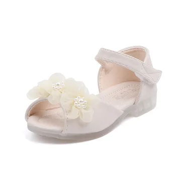 

Kids Summer Shoes For Girls Sandal Baby 2020 Childrens Shoes Fashion Patent Leather Flowers Princess Sandal 1 2 3 4 5 6 Year Old