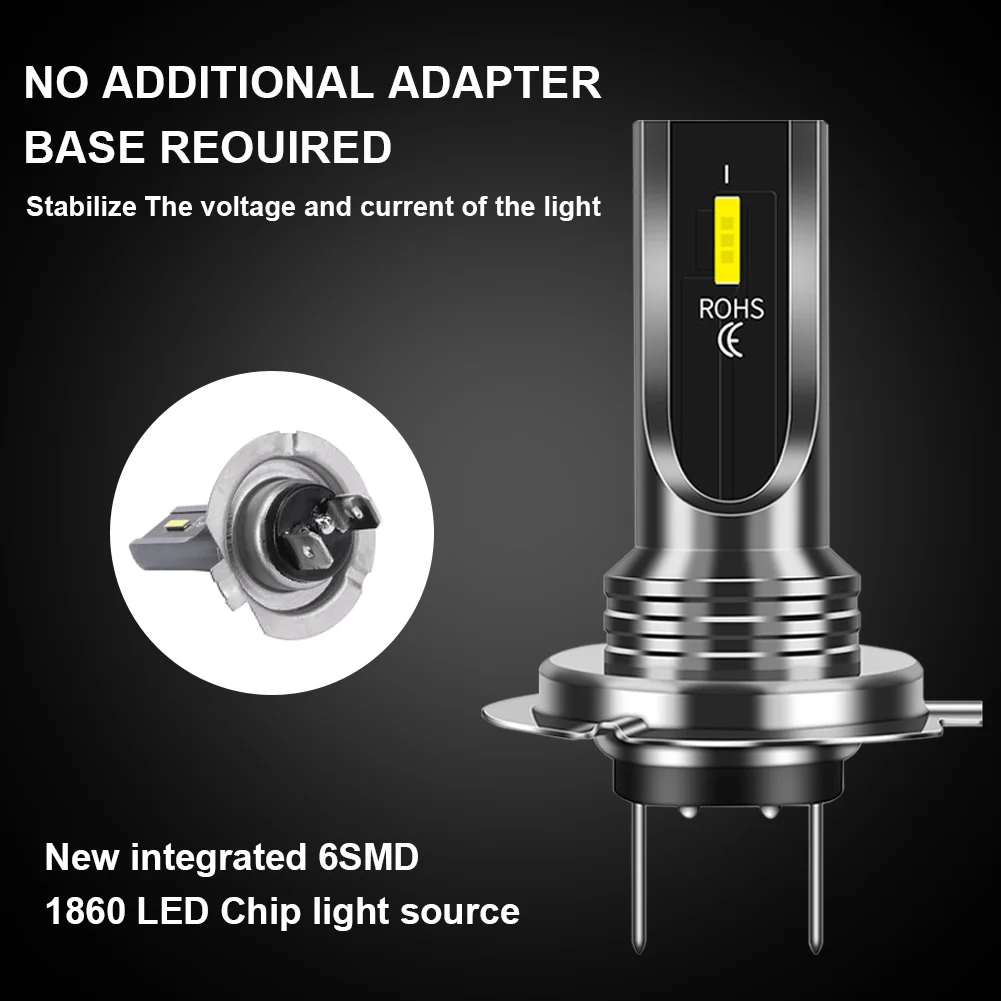 LED Headlight 2Pcs Auto Bulb H4 H7 880 881 P13W 5202 H16 PSX24W PSX26W Car Headlight Fog Light 12000LM Day Running Light Drving Lamp 12V 24V