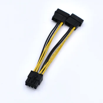 

10pcs/lot High quality 18awg IDE 4 PIN TO CPU 8 PIN18AWG extention power cable 10cm