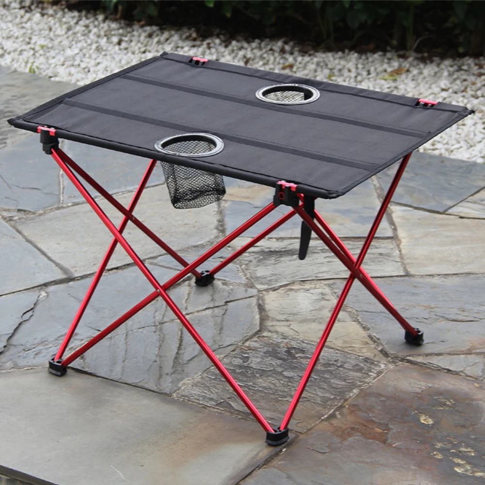 

Picnic Foldable Camping Table Non-Slip Hiking Cooking Accessories Lightweight Barbecue Outdoor Portable Dining Aluminum Alloy