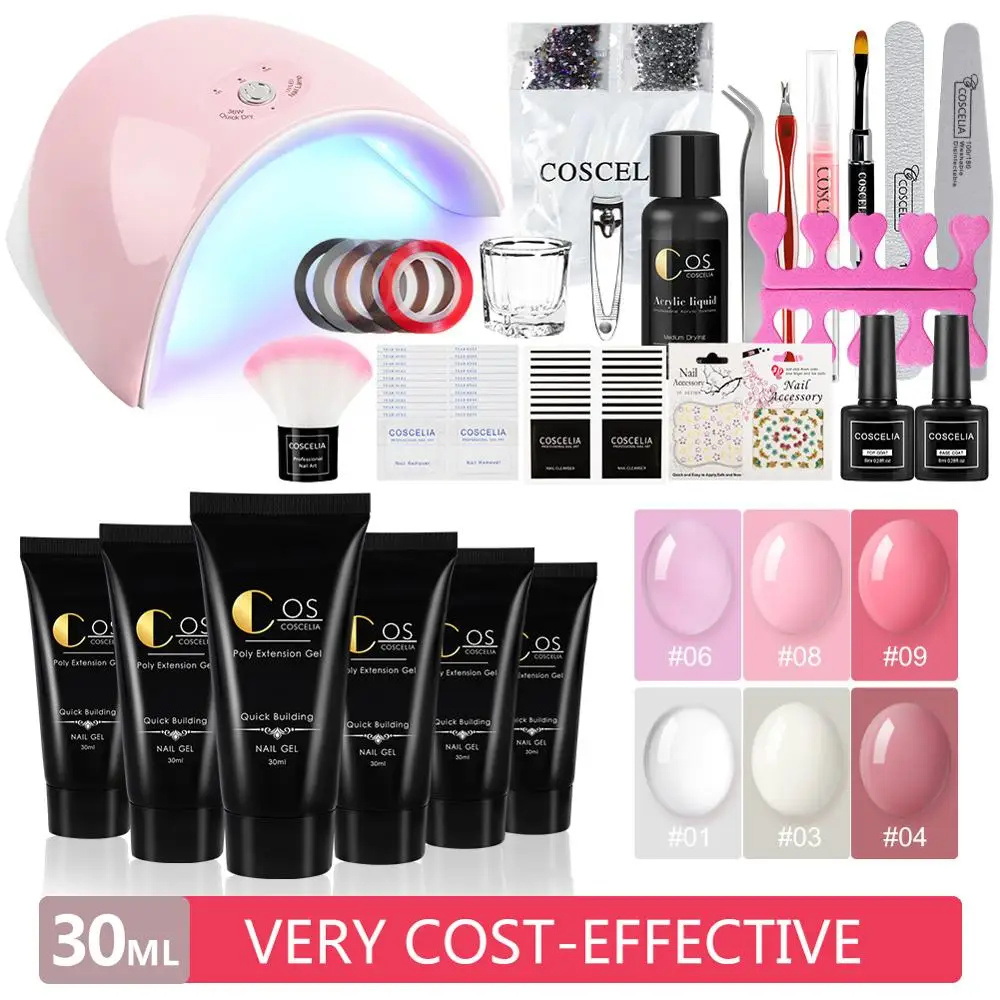 

30ml Extension Glue Set 36W UV LED Light Nail Polish Polishing Set Soaking Nail Kit Durable Nail Polish Nail Polish Kit For Nail